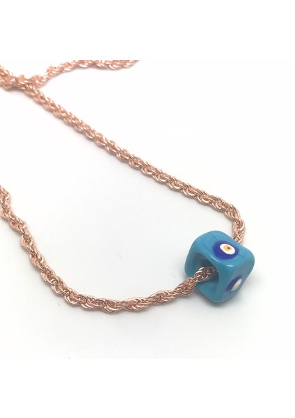 Kolye Bileklik Zincirine Takılan El Işi Nazarlı Cam Boncuk 3 modelleri