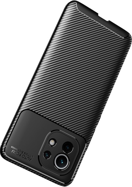 Xiaomi Mi 11 Kılıf Karbon Desenli Lux Negro Silikon