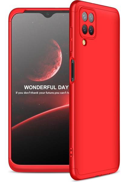 Samsung Galaxy A12 Kılıf 3 Parça 360 Zore Ays Kapak