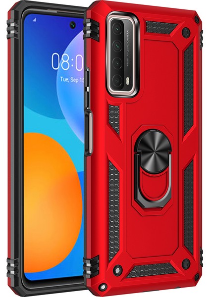 Huawei P Smart 2021 Kılıf Ultra Korumalı Yüzüklü Manyetik Vega Kapak