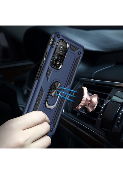 Xiaomi Mi 10T Pro Kılıf Ultra Korumalı Yüzüklü Manyetik Vega Kapak
