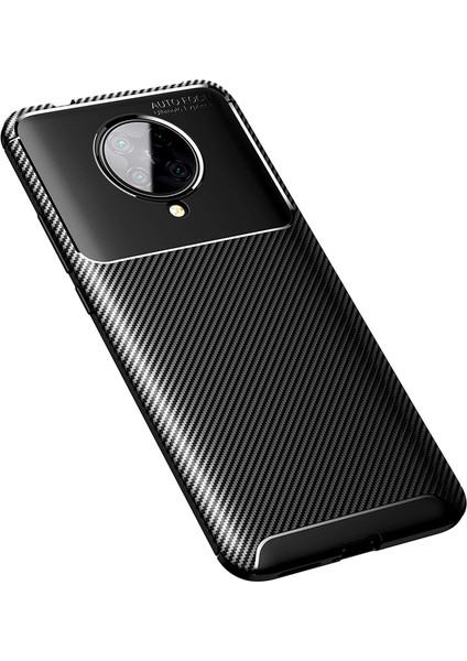 Xiaomi Redmi K30 Pro Kılıf Karbon Desenli Lux Negro Silikon