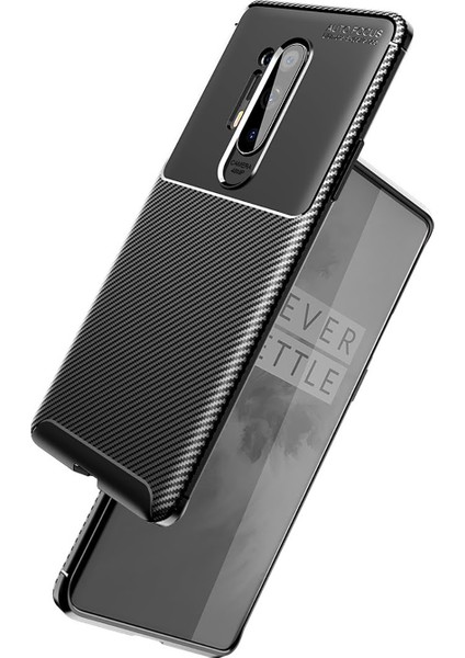 One Plus 8 Pro Kılıf Karbon Desenli Lux Negro Silikon