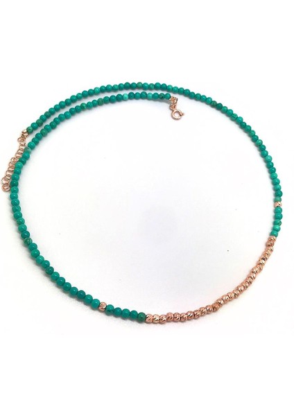 Gümüş Firuze Taşlı Bayan Kolyesi GL14R3T6