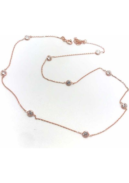 Gümüş Taşlı Bayan Kolyesi NZ61C4