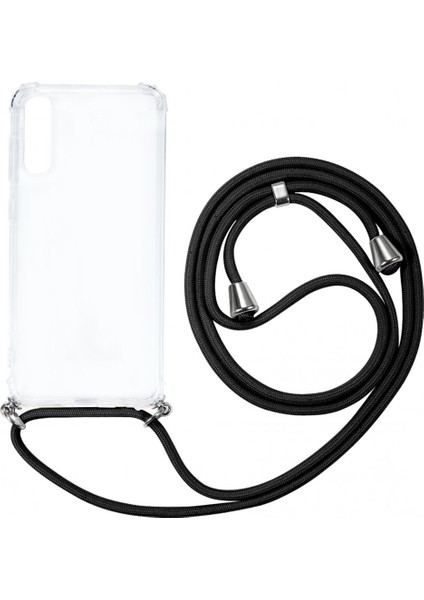 Samsung Galaxy A50 Kılıf Ultra Korumalı Şeffaf Ipli Antishock Silikon
