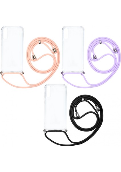 Samsung Galaxy A50 Kılıf Ultra Korumalı Şeffaf Ipli Antishock Silikon modelleri