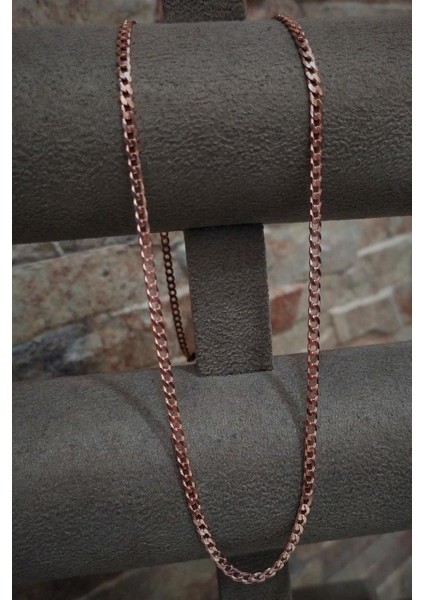 Gümüş 2,80 mm Gurmet Rose Boyun Zinciri Kolye TU14R7