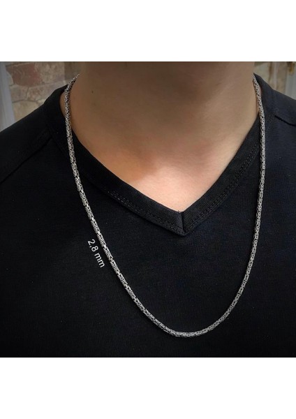 2,8 mm Gümüş Kral Boyun Zinciri Kolye fiyatları