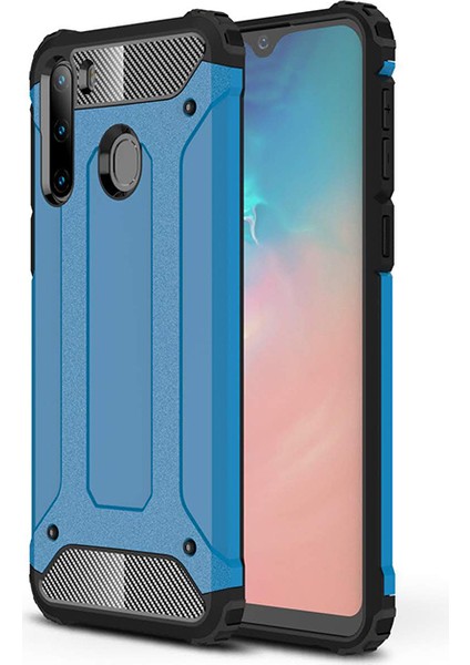 Samsung Galaxy A21 Kılıf Çift Katmanlı Armour Case