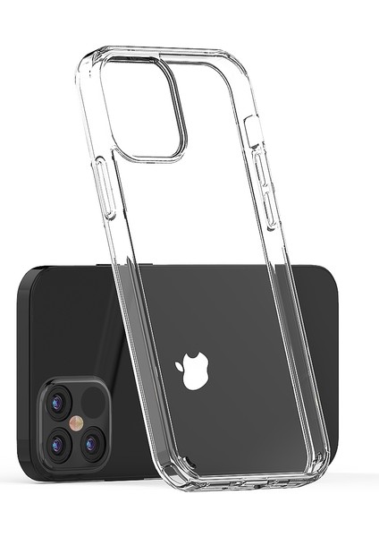Apple Iphone 12 Pro Max Kılıf Kamera Korumalı Şeffaf Coss Silikon
