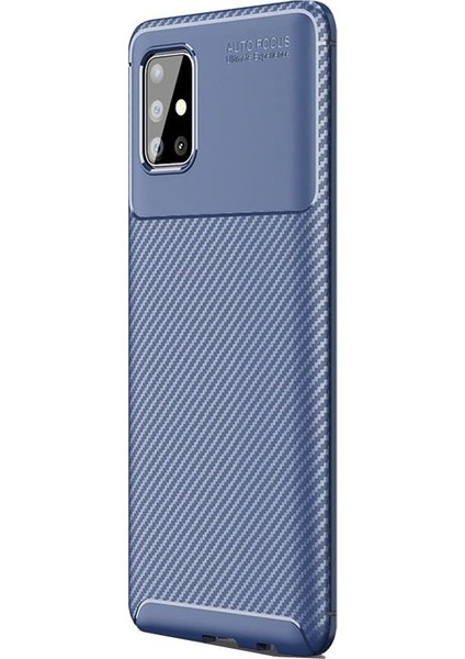 Samsung Galaxy M31S Kılıf Karbon Desenli Lux Negro Silikon