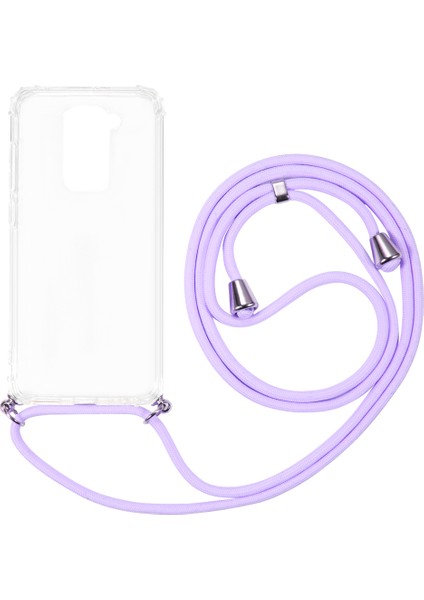 Xiaomi Redmi Note 9 Kılıf Ipli Askılı Ultra Koruma Antishock Silikon