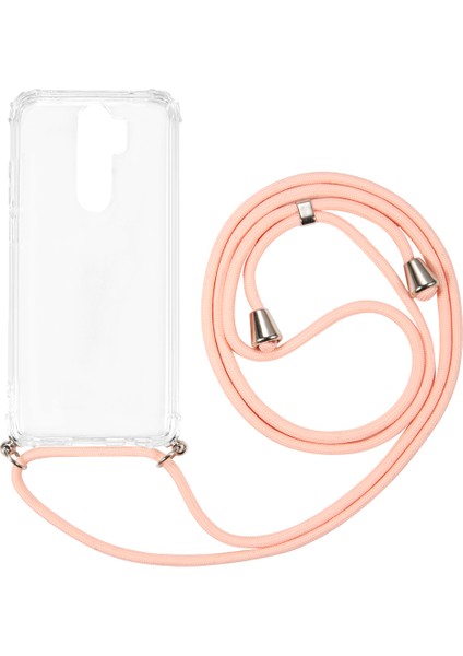 Xiaomi Redmi Note 8 Pro Kılıf Ipli Askılı Ultra Koruma Antishock Silikon