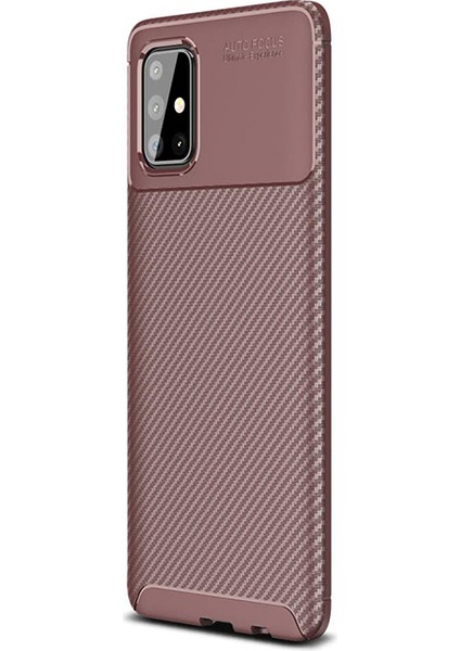 Samsung Galaxy M31S Kılıf Karbon Desenli Lux Negro Silikon