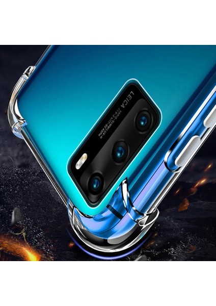 Huawei P40 Kılıf Ultra Korumalı Şeffaf Antishock Silikon