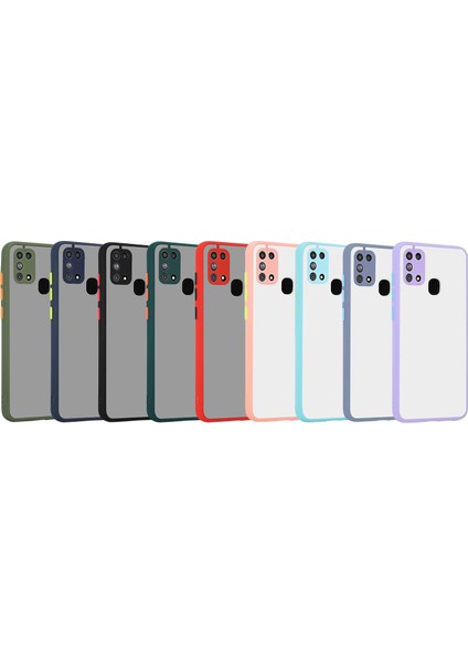 Samsung Galaxy M31 Kılıf Silikon Kenarlı Kamera Korumalı Buzlu Hux Kapak fiyatları