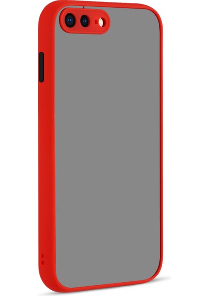 Apple Iphone 8 Plus Kılıf Renkli Kenarlı Kamera Korumalı Buzlu Hux Kapak