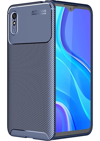 Xiaomi Redmi 9A Kılıf Karbon Desenli Lux Negro Silikon