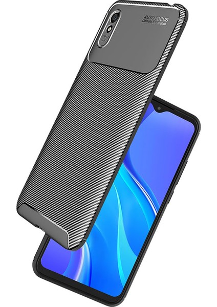 Xiaomi Redmi 9A Kılıf Karbon Desenli Lux Negro Silikon fırsatları