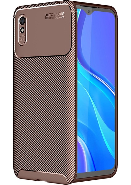 Xiaomi Redmi 9A Kılıf Karbon Desenli Lux Negro Silikon
