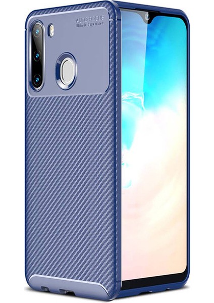 Samsung Galaxy A11 Kılıf Karbon Desenli Lux Negro Silikon