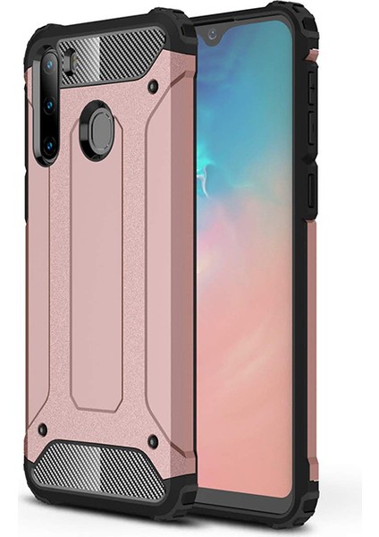 Samsung Galaxy A21 Kılıf Çift Katmanlı Armour Case