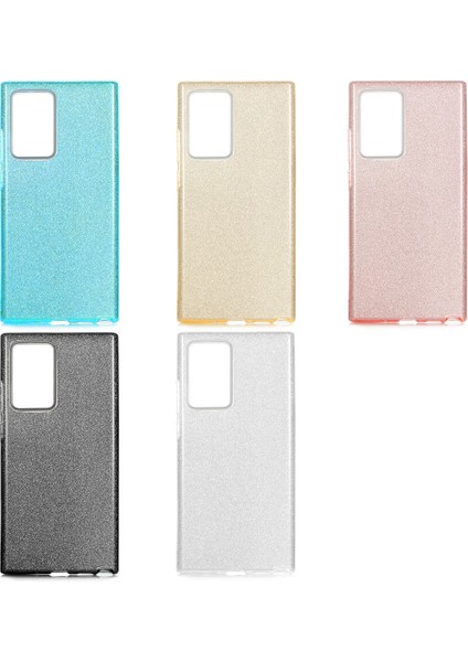 Samsung Galaxy Note 20 Ultra Kılıf Simli Parlak Shining Silikon