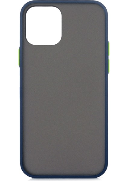 Apple Iphone 12 Pro Max Kılıf Renkli Silikon Kenarlı Buzlu Fri Kapak