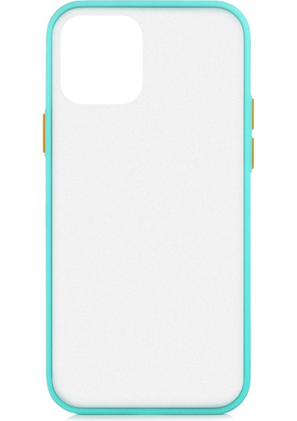 Apple Iphone 12 Pro Max Kılıf Renkli Silikon Kenarlı Buzlu Fri Kapak