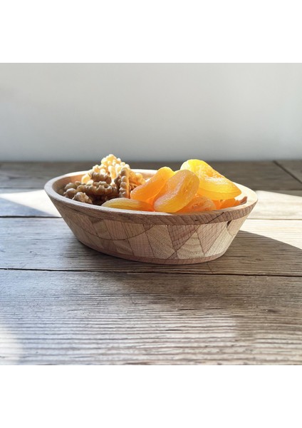 Ahşap Çerezlik Elips El Yapımı 6'lı Set indirimleri