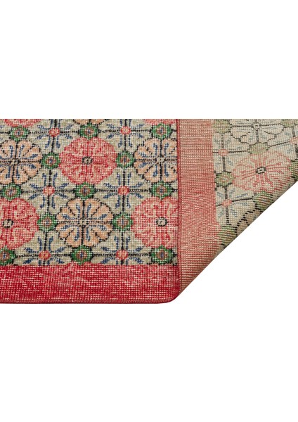 Gerçek El Dokuma Eskitme Vintage Halı 169 x 280 cm 9332