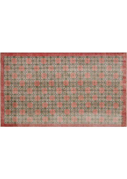 Gerçek El Dokuma Eskitme Vintage Halı 169 x 280 cm 9332