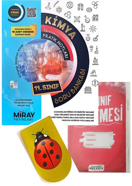 11. Sınıf Kimya Soru Bankası - Okyanus Yayınları Deneme-Kitap Ayracı