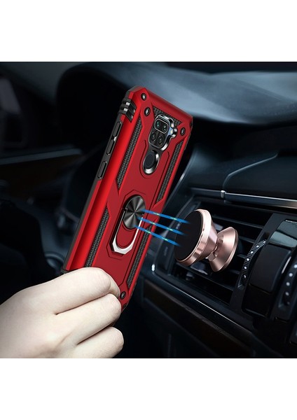 Xiaomi Redmi Note 9 Kılıf Ultra Korumalı Yüzüklü Manyetik Vega Kapak