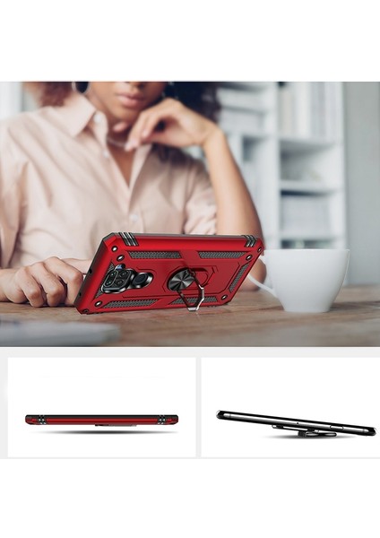 Xiaomi Redmi Note 9 Kılıf Ultra Korumalı Yüzüklü Manyetik Vega Kapak