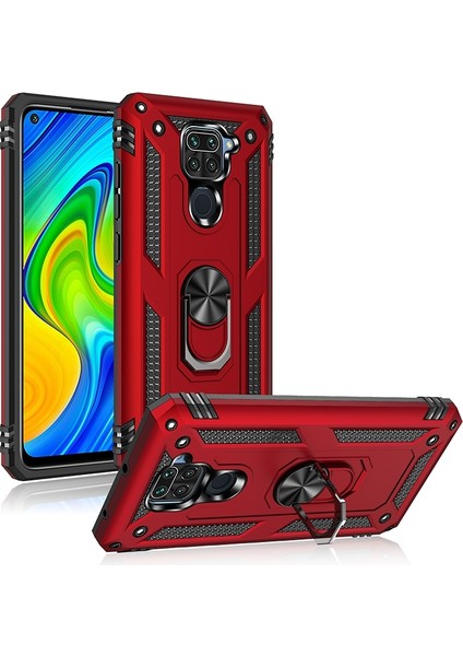 Xiaomi Redmi Note 9 Kılıf Ultra Korumalı Yüzüklü Manyetik Vega Kapak