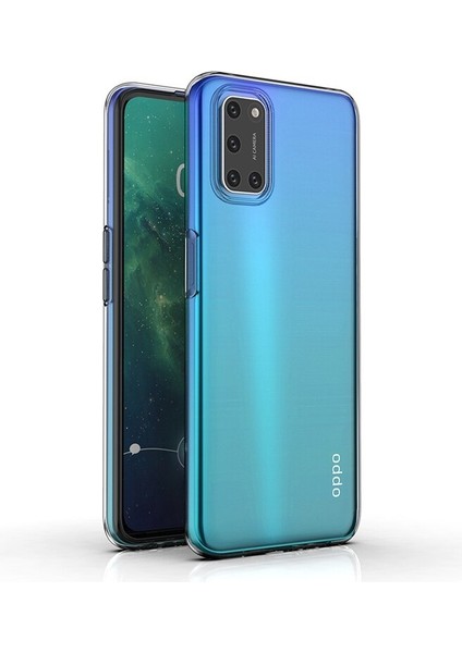 Oppo A92 Kılıf Ultra Ince Şeffaf Silikon
