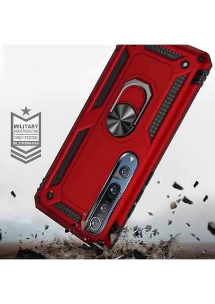 Xiaomi Mi 10 Kılıf Ultra Korumalı Yüzüklü Manyetik Vega Kapak