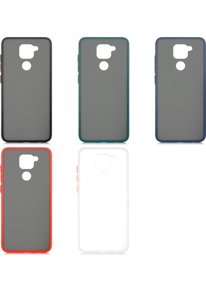 Xiaomi Redmi Note 9 Silikon Kenarlı Buzlu Fri Kapak