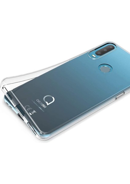 Alcatel 1s 2020 Kılıf Ultra Ince Şeffaf Silikon