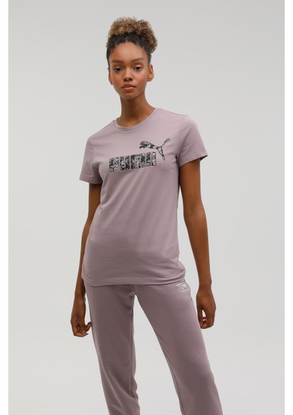 BPPO-000182 Blank Base - Mor Kadın Kısa Kol T-Shirt