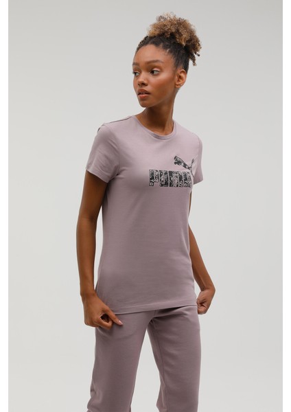 BPPO-000182 Blank Base - Mor Kadın Kısa Kol T-Shirt