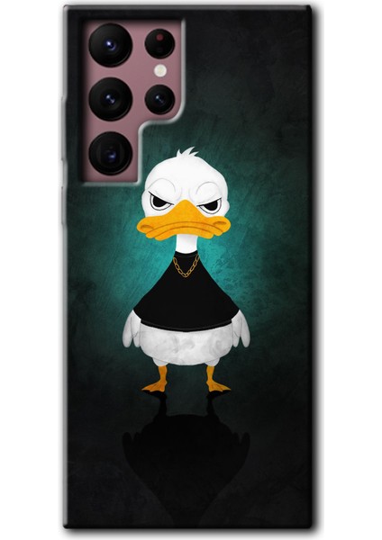 Galaxy S22 Ultra Kılıf Hd Desen Baskılı Arka Kapak - Angry Duck