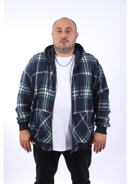 Mocgrande Kangaroo Pocket Oduncu Sweat-Gömlek Stripe 22209-LACIVERT fiyatları