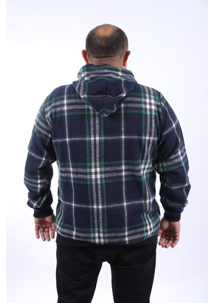 Mocgrande Kangaroo Pocket Oduncu Sweat-Gömlek Stripe 22209-LACIVERT modelleri