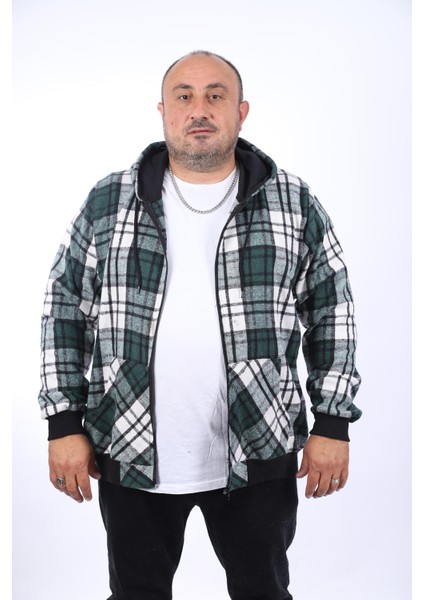 Mocgrande Kangaroo Pocket Oduncu Sweat-Gömlek Stripe 22209-NEFTI fiyatları