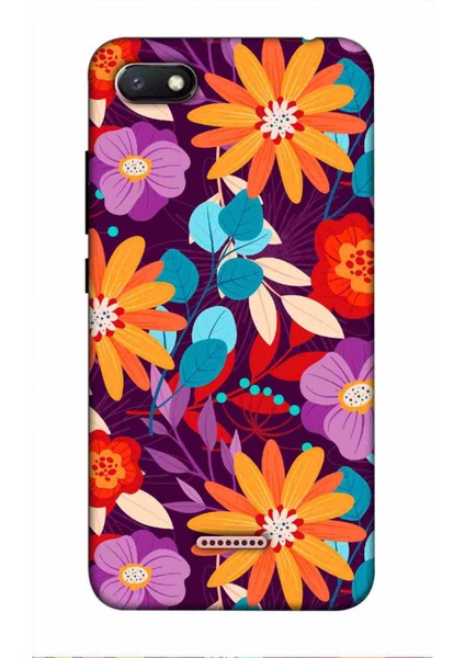 Xiaomi Redmi 6A Kılıf Baskılı Çiçekli Desenli Zipax A++ Silikon - 2092