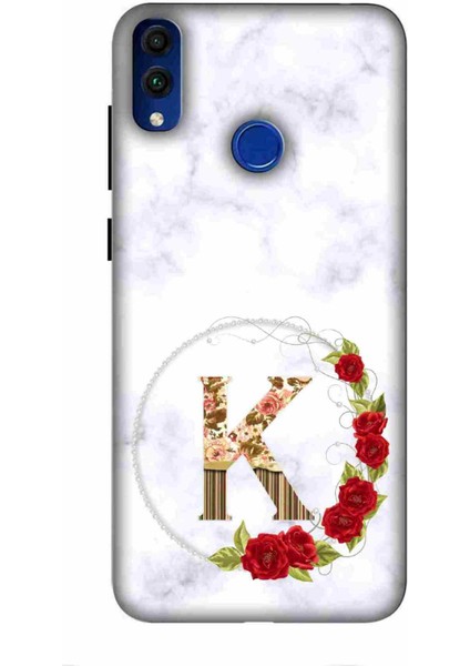 Huawei 8c Kılıf Baskılı K Harfi Desenli Zipax A++ Silikon - 2080