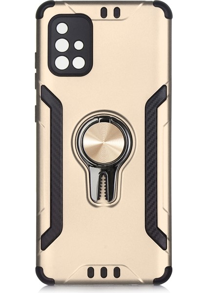 Samsung Galaxy A71 Kılıf Ultra Korumalı Yüzüklü Manyetik Coco Kapak